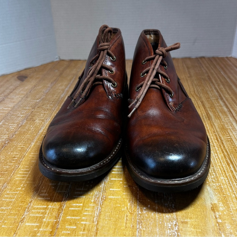Clarks Men’s Tan Leather Boots, Size 9.5, Excellent Condition